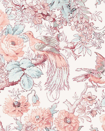 Birtle Blush Wallpaper - Close up view of wallpaper