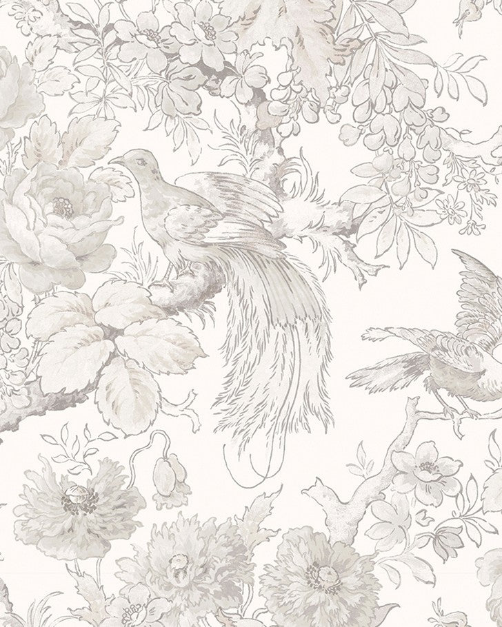 Birtle Dove Grey Wallpaper - Close up view of wallpaper