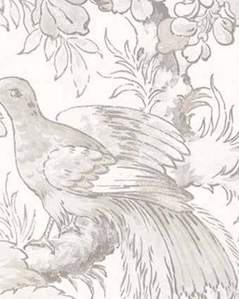 Birtle Dove Grey Wallpaper - Close up view of wallpaper