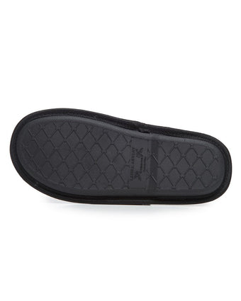 Black Thong Slippers - Sole view.