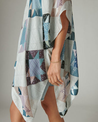 Blue Patchwork Kimono