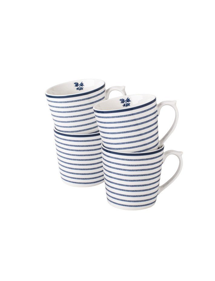 Laura Ashley Artisan Set of 2 Mugs, Service for 2 - White