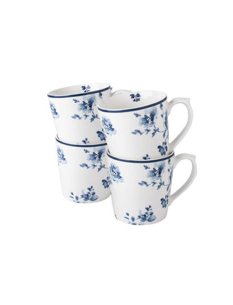 Blueprint China Rose Set of 4 Mugs (17oz) - Laura Ashley