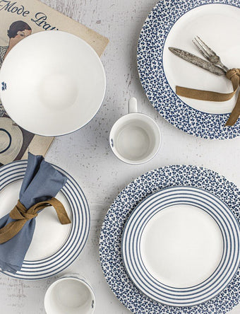 Blueprint Collection 16pc Dinnerware Set (9" Accent Plate) - Laura Ashley