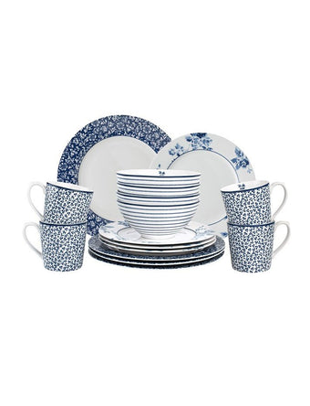 Blueprint Collection 16pc Dinnerware Set (9" Accent Plate) - Laura Ashley