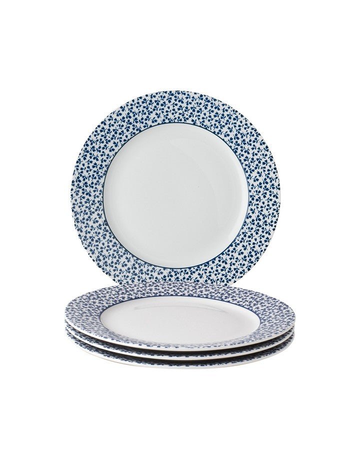 Blueprint Floris Set of 4 Luncheon Plates - Laura Ashley