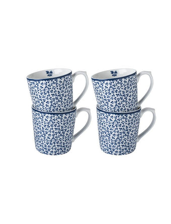 Blueprint Floris Set of 4 Mugs (17oz) - Laura Ashley