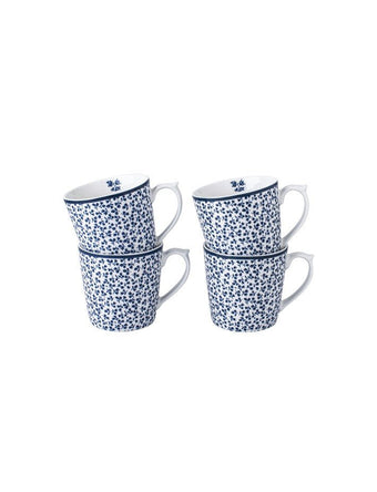 Blueprint Floris Set of 4 Mugs (9oz) - Laura Ashley