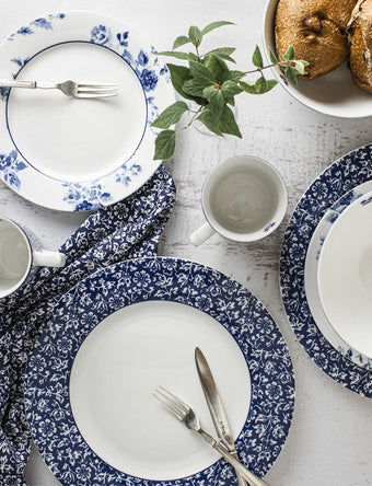 Blueprint Sweet Allysum Set of 4 Dinner Plates - Laura Ashley