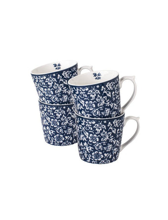Blueprint Sweet Allysum Set of 4 Mugs (9oz) - Laura Ashley