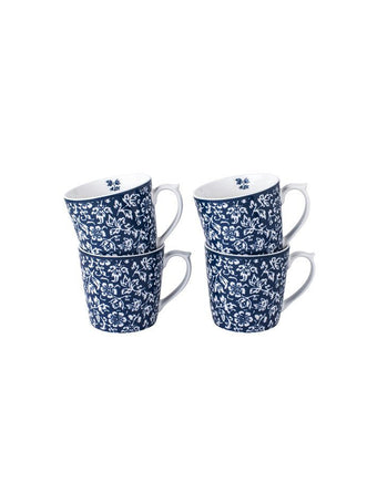 Blueprint Sweet Allysum Set of 4 Mugs (9oz) - Laura Ashley