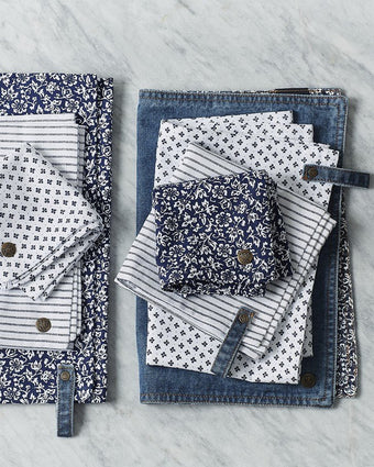 Blue/White Sweet Allysum Tea Towel - Laura Ashley