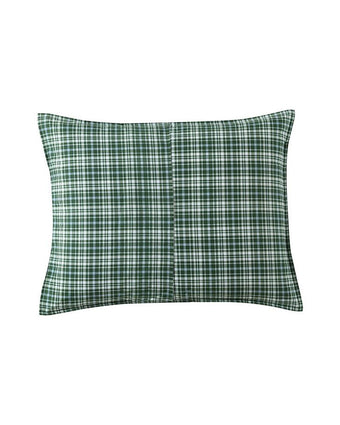 Bramble Floral Green Comforter Bonus Set - View of reverse side of pillow sham