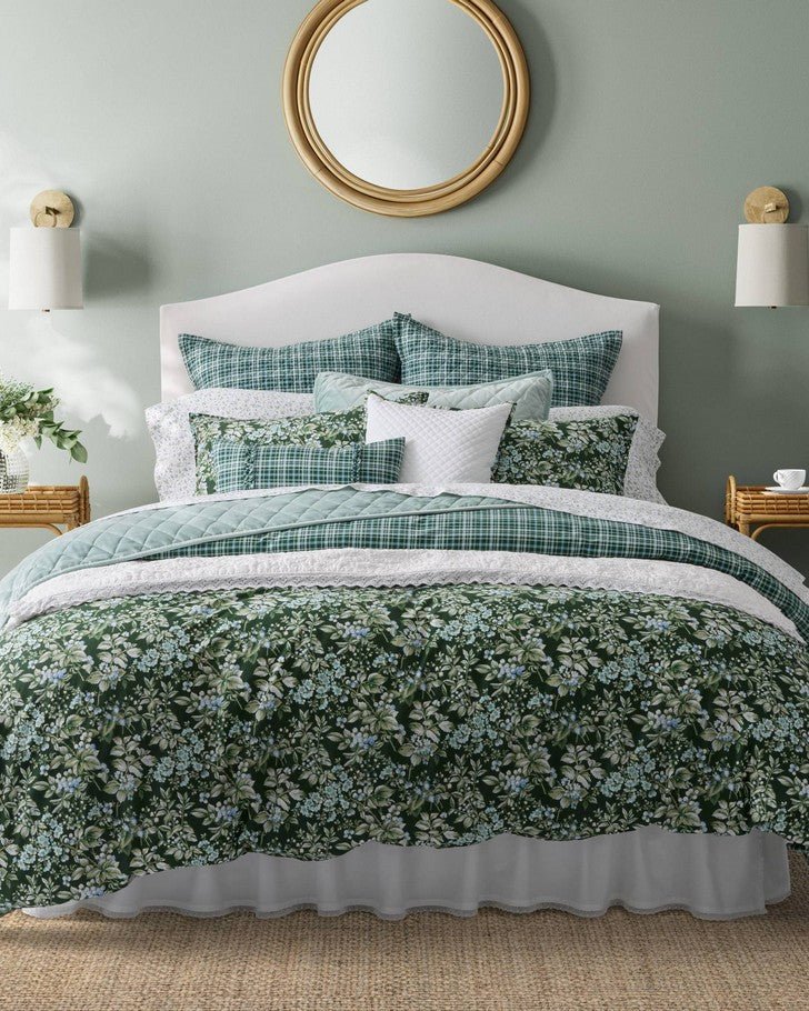 Bramble Floral Green Comforter Bonus Set