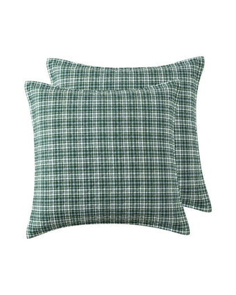 Bramble Floral Green Comforter Bonus Set - View of 2 European pillow shams