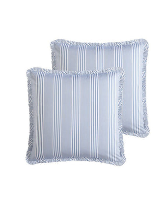 Branch Toile Blue Comforter Bonus Set - View of decorative euro shams