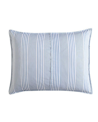 Branch Toile Blue Duvet Cover Bonus Set - View of reverse side of sham