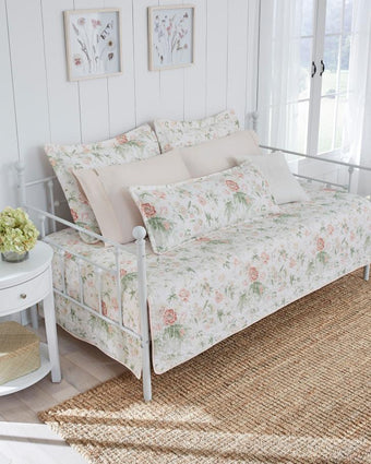 Breezy Floral Pink Daybed Bonus Set - Laura Ashley