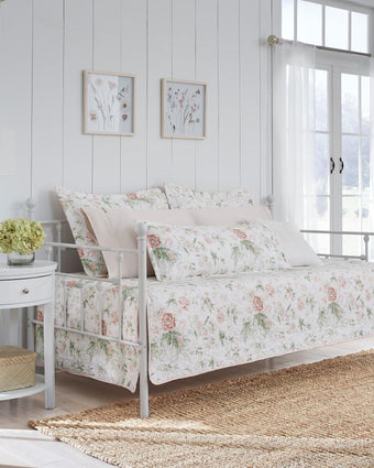 Breezy Floral Pink Daybed Bonus Set - Laura Ashley