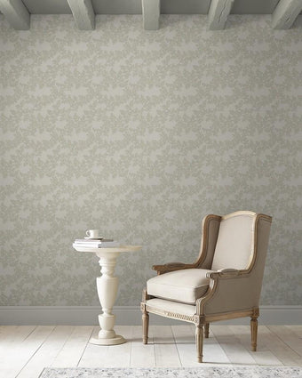 Burnham Dove Grey Wallpaper Sample - Laura Ashley