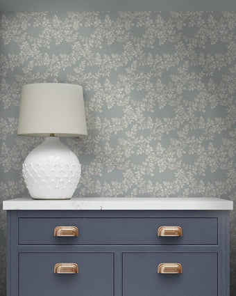Burnham Pale Seaspray Wallpaper Sample - Laura Ashley