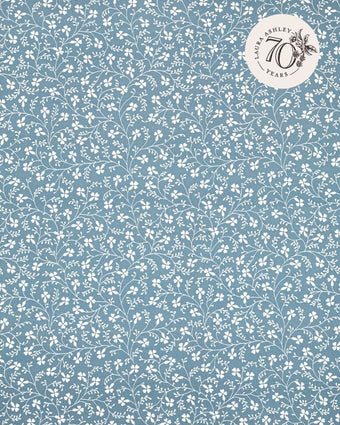 Campion Pale Newport Blue Fabric view of fabric pattern