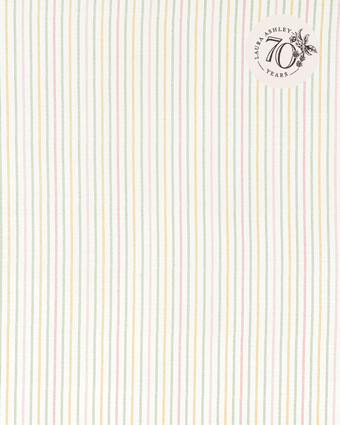 Candy Stripe Pale Ochre view of 70th anniversary fabric