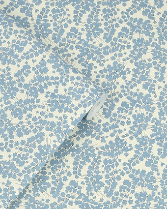 Cariad Spray Newport Blue Wallpaper close up with wallpaper role