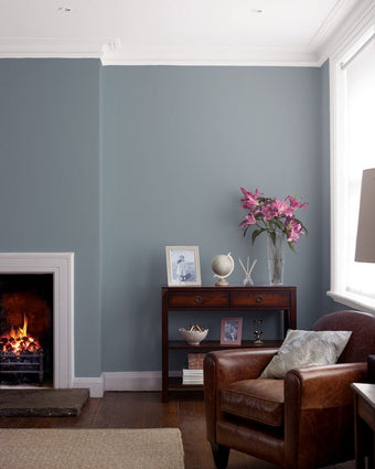 Chalk Blue Paint - View of paint on a wall