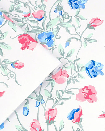 Charlotte Coral Pink Wallpaper - View of roll of wallpaper