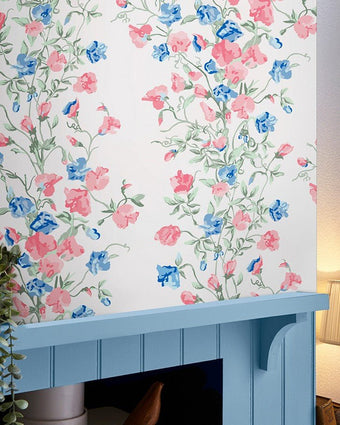 Charlotte Coral Pink Wallpaper Sample - Laura Ashley