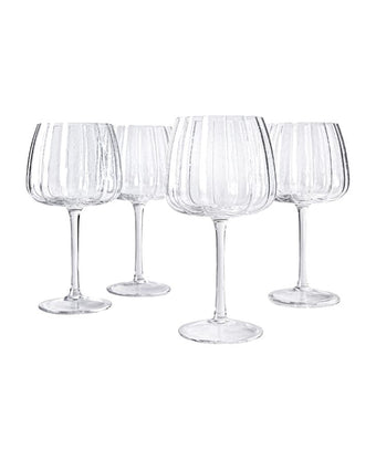 Clear Set of 4 Balloon Glass Set 
