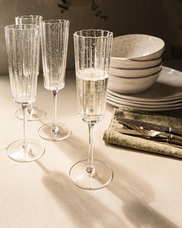 Laura Ashley White Wine Glasses, Set of 4 - Clear