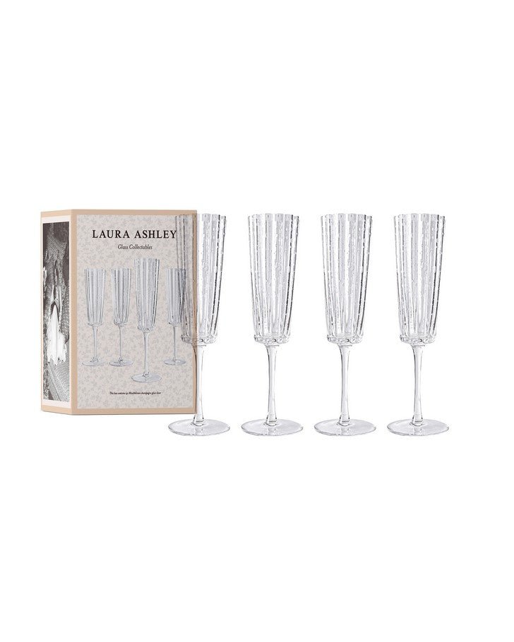 Laura Ashley White Wine Glasses, Set of 4 - Clear