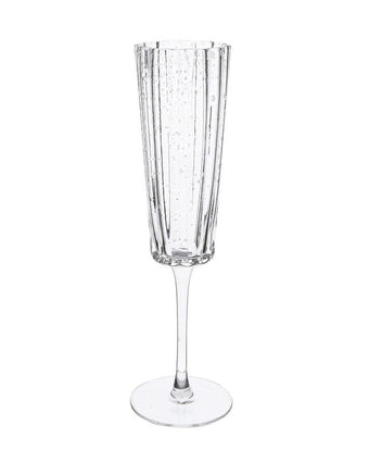 Clear Set of 4 Champagne Glass Set view of glass