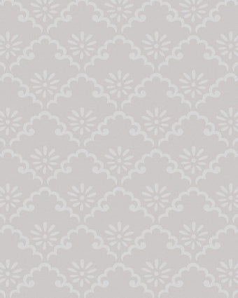 Coralie Sugared Grey Wallpaper - Close up view of wallpaper