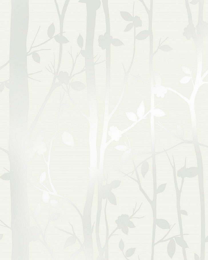 Cottonwood Pearlescent White Wallpaper - Laura Ashley