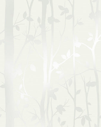 Cottonwood Pearlescent White Wallpaper - Laura Ashley
