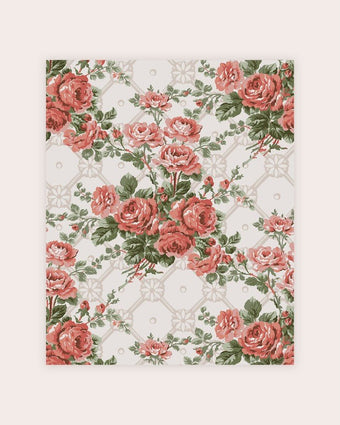 Country Roses Old Rose Pink Wallpaper  view of wallpaper