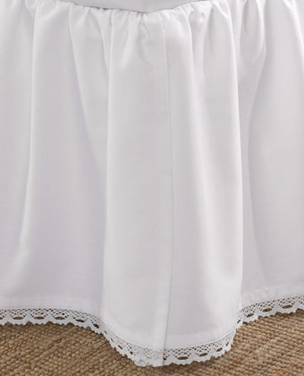 Crochet Ruffle White Bedskirt - Laura Ashley