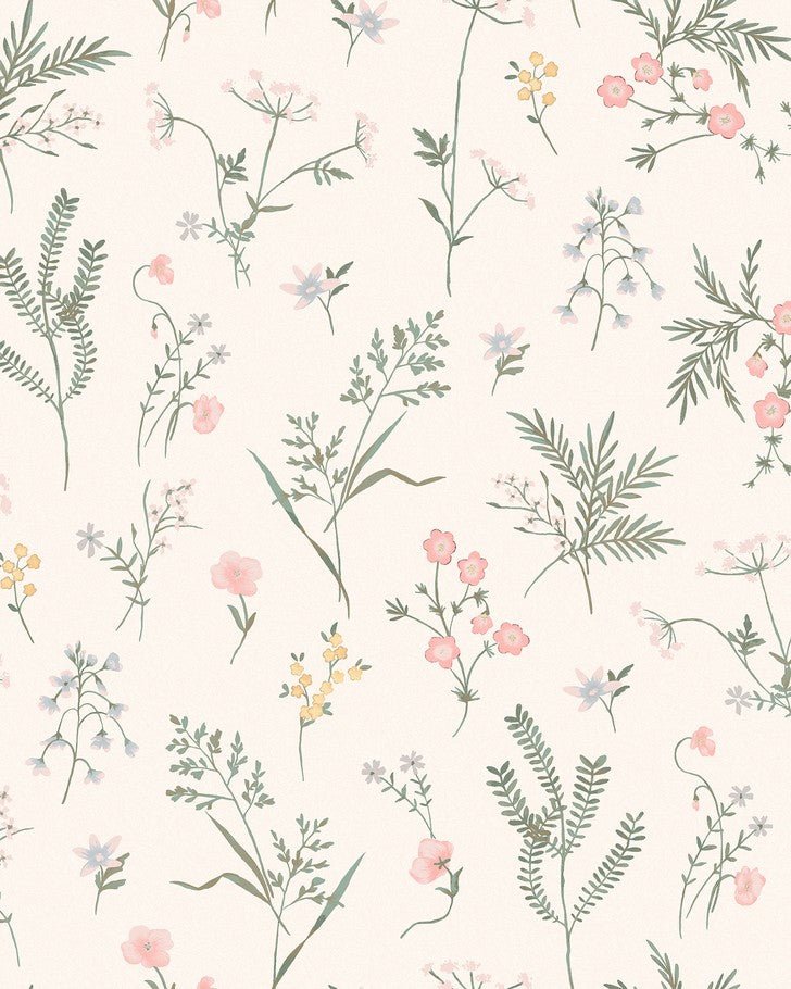 Crosswell Coral Pink Wallpaper - Close up view of wallpaper