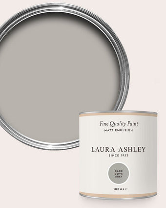 Dark Dove Grey Paint - View of open tester can of paint