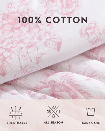 Delphine Pink Comforter Set Product information about bedding