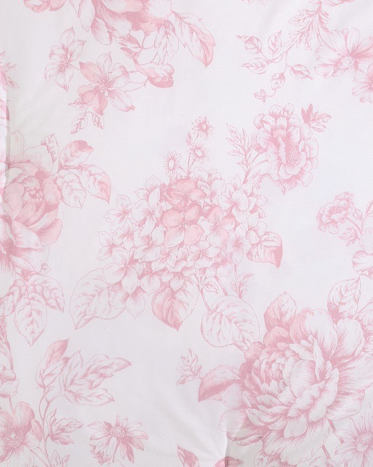 Laura Ashley Delphine 2-Piece Pink Cotton Twin Comforter Set