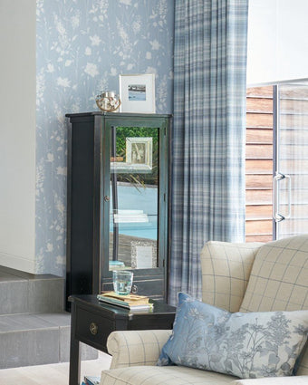 Dragonfly Garden Chalk Blue Wallpaper - Laura Ashley