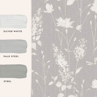 Dragonfly Garden Steel Wallpaper - View of coordinating paint colors