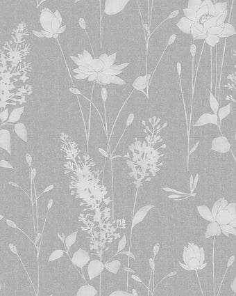 Dragonfly Garden Steel Wallpaper Sample - Laura Ashley