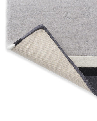 Eaton Charcoal Rug back side of rug