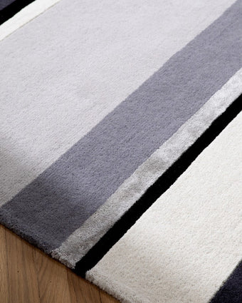 Eaton Charcoal Rug close up view of rug