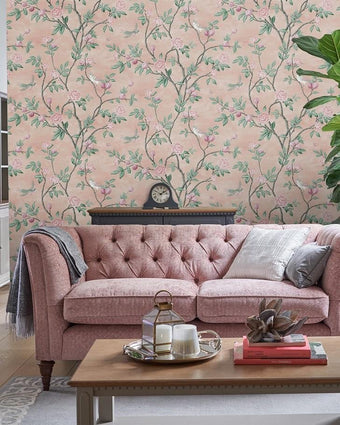 Eglantine Blush Wallpaper Sample - Laura Ashley